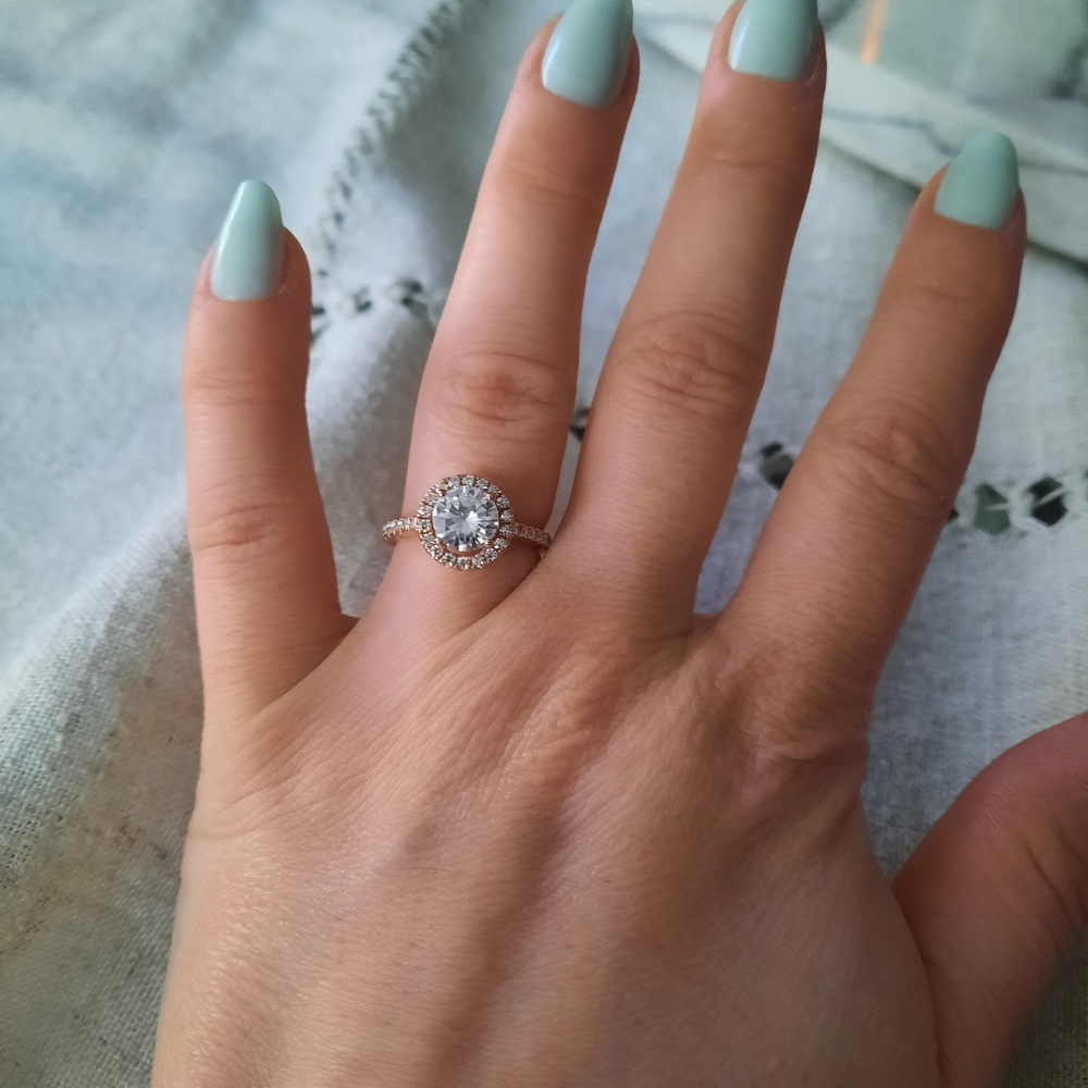 Charles and Colvard Moissanite Engagement Ring